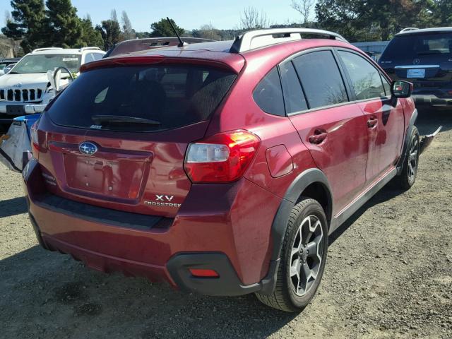 JF2GPADC6FH275677 - 2015 SUBARU XV CROSSTR RED photo 4