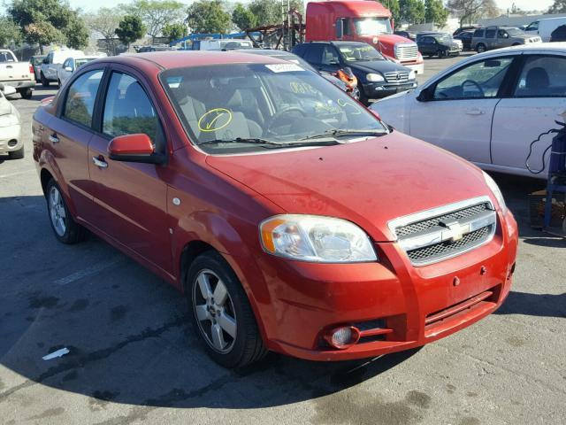 KL1TG56648B159354 - 2008 CHEVROLET AVEO LT RED photo 1