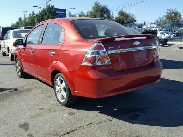 KL1TG56648B159354 - 2008 CHEVROLET AVEO LT RED photo 3