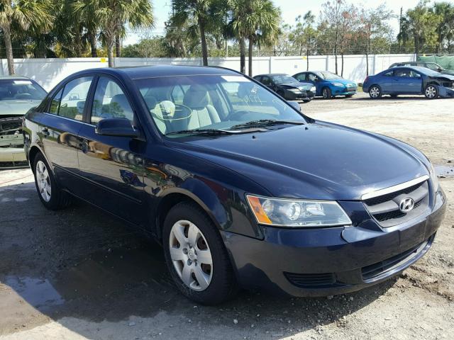 5NPET46C87H226208 - 2007 HYUNDAI SONATA GLS BLUE photo 1