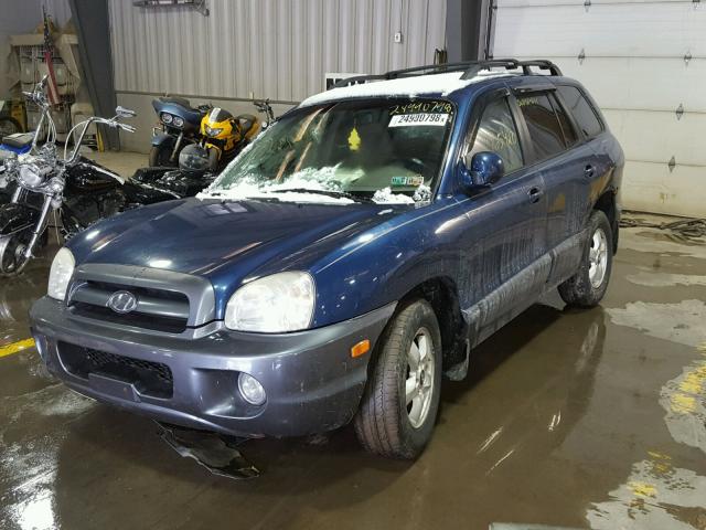 KM8SC13D66U101562 - 2006 HYUNDAI SANTA FE G BLUE photo 2