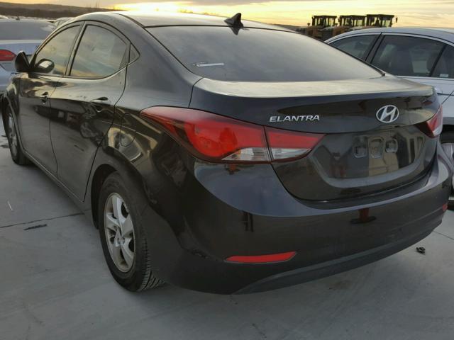 KMHDH4AE2FU362422 - 2015 HYUNDAI ELANTRA SE BLACK photo 3