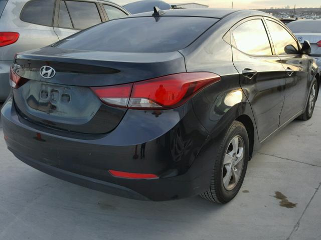 KMHDH4AE2FU362422 - 2015 HYUNDAI ELANTRA SE BLACK photo 4