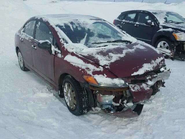 1HGFA16326L812407 - 2006 HONDA CIVIC DX V BURGUNDY photo 1