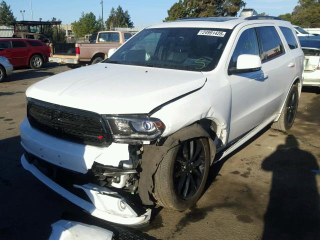 1C4RDJDG9HC839972 - 2017 DODGE DURANGO GT WHITE photo 2