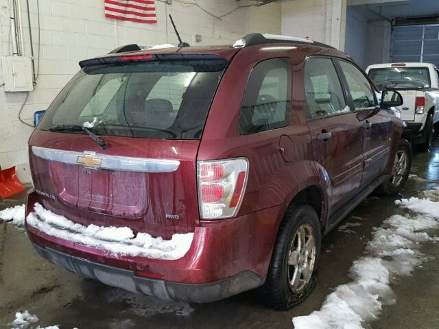 2CNDL23F276237512 - 2007 CHEVROLET EQUINOX LS MAROON photo 4