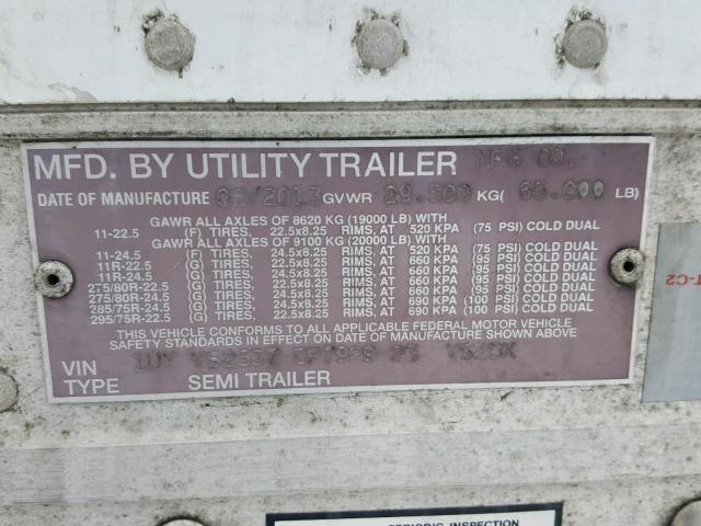 1UYVS2537EP792923 - 2014 UTILITY TRAILER WHITE photo 10