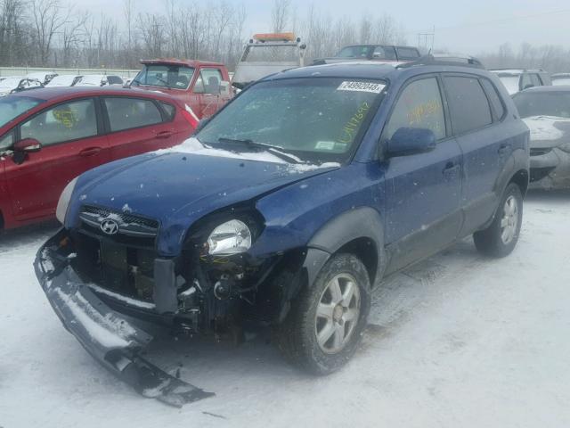 KM8JN12D85U150767 - 2005 HYUNDAI TUCSON GLS BLUE photo 2