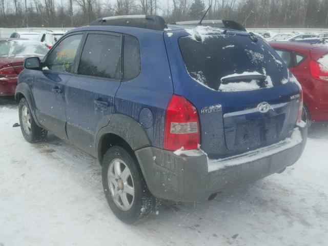 KM8JN12D85U150767 - 2005 HYUNDAI TUCSON GLS BLUE photo 3