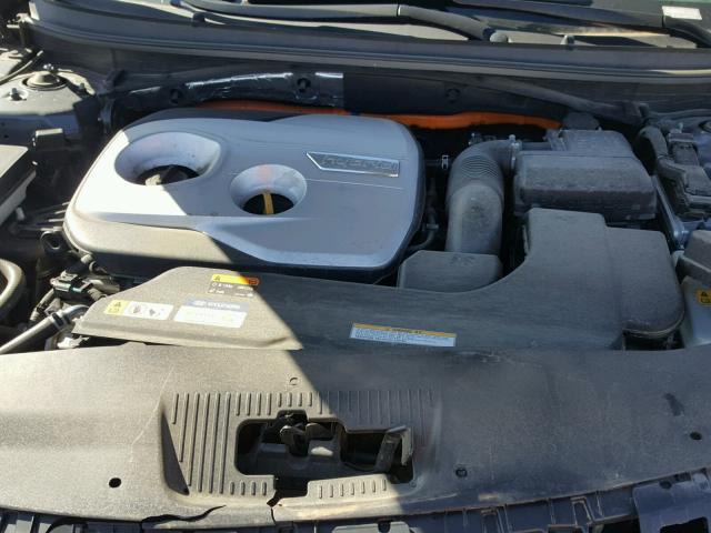 KMHE24L12GA039569 - 2016 HYUNDAI SONATA HYB BLUE photo 7