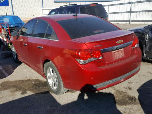 1G1PF5S92B7178887 - 2011 CHEVROLET CRUZE LT RED photo 3