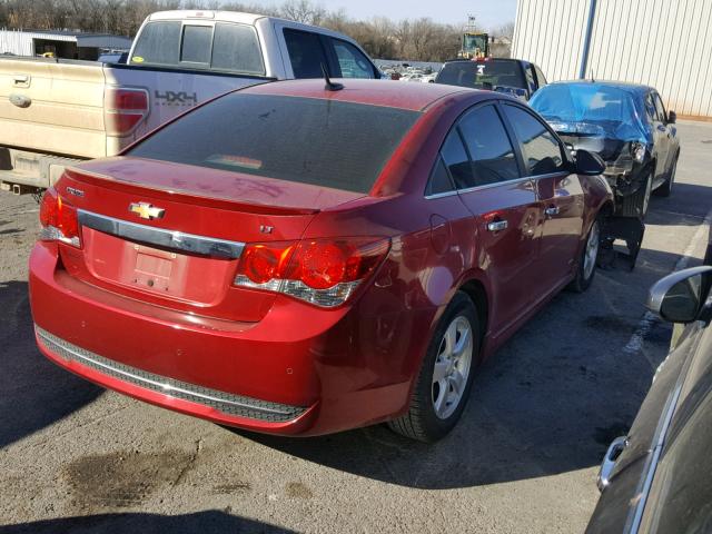 1G1PF5S92B7178887 - 2011 CHEVROLET CRUZE LT RED photo 4