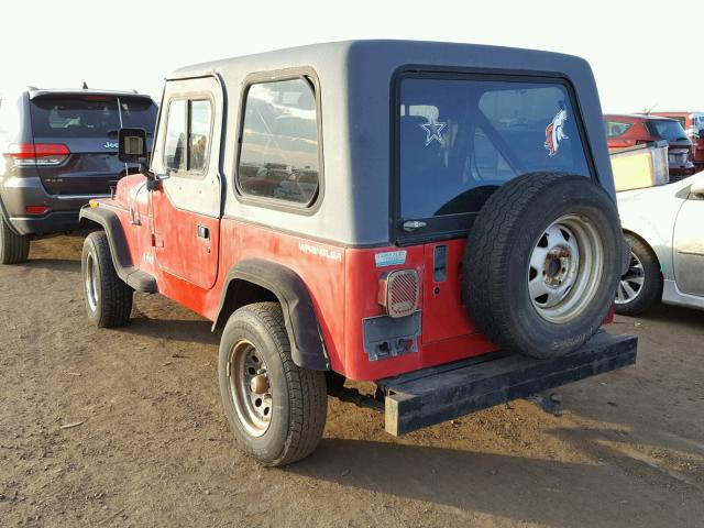 2J4FY19P9MJ138469 - 1991 JEEP WRANGLER / RED photo 3