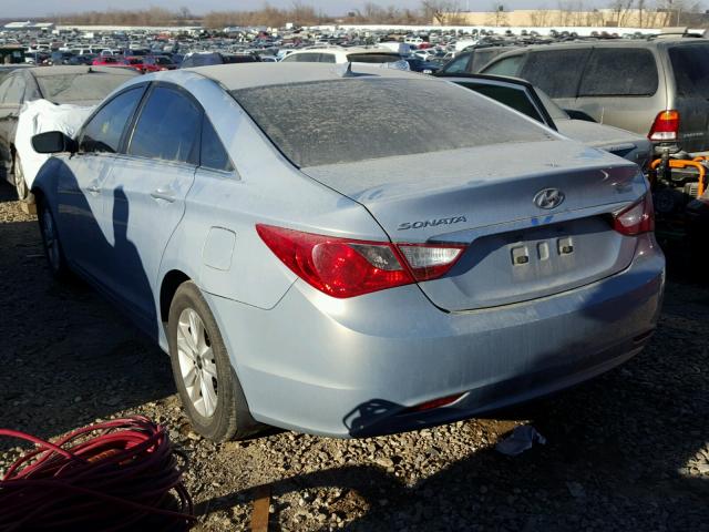 5NPEB4AC4CH355258 - 2012 HYUNDAI SONATA GLS BLUE photo 3