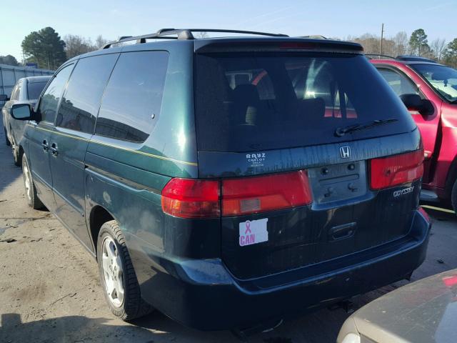 2HKRL1879YH529015 - 2000 HONDA ODYSSEY EX GREEN photo 3