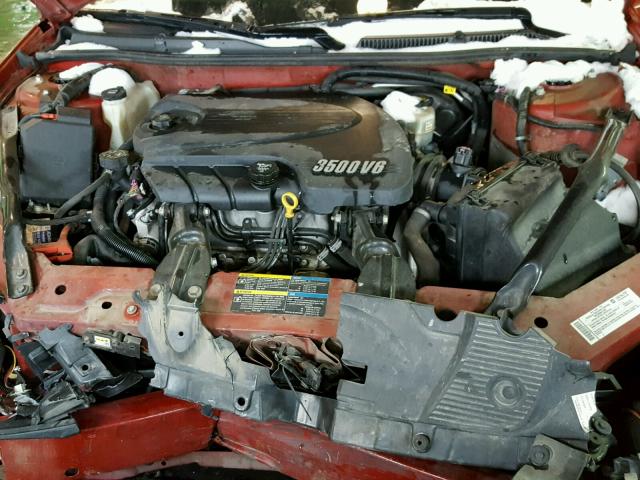 2G1WT58N789133895 - 2008 CHEVROLET IMPALA LT RED photo 7