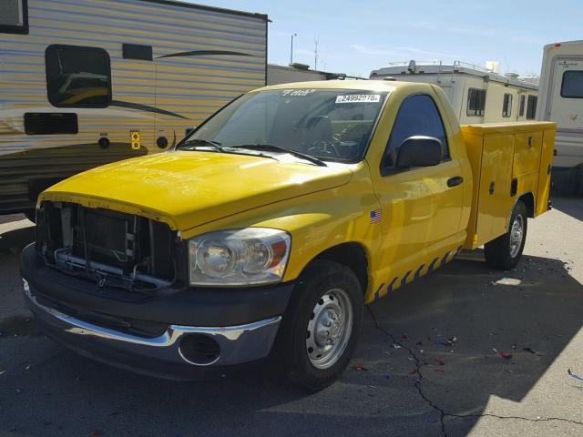 3D7KR26D57G806416 - 2007 DODGE RAM 2500 S YELLOW photo 2