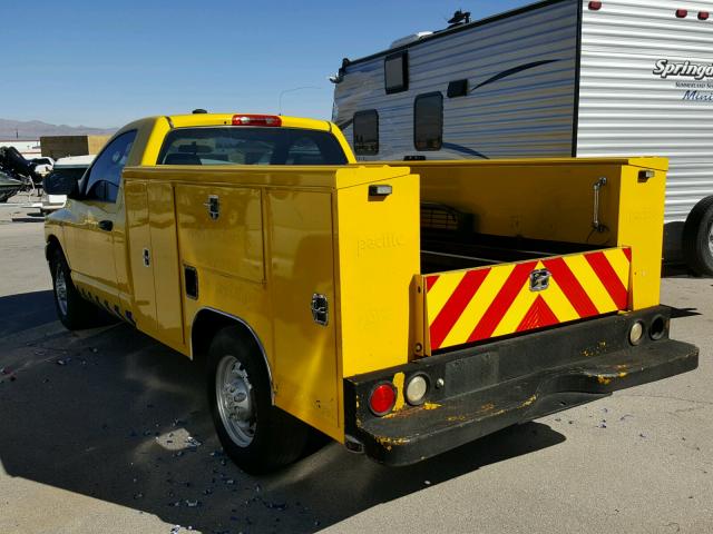 3D7KR26D57G806416 - 2007 DODGE RAM 2500 S YELLOW photo 3