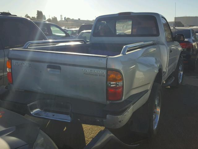 5TENM92N32Z057528 - 2002 TOYOTA TACOMA PRE SILVER photo 4