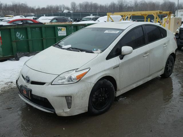 JTDKN3DU1D1716320 - 2013 TOYOTA PRIUS WHITE photo 2