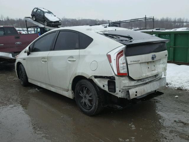 JTDKN3DU1D1716320 - 2013 TOYOTA PRIUS WHITE photo 3