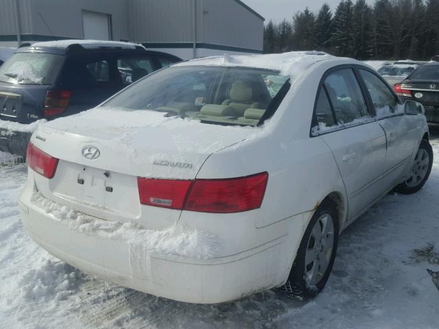 5NPET46C99H461364 - 2009 HYUNDAI SONATA GLS WHITE photo 4