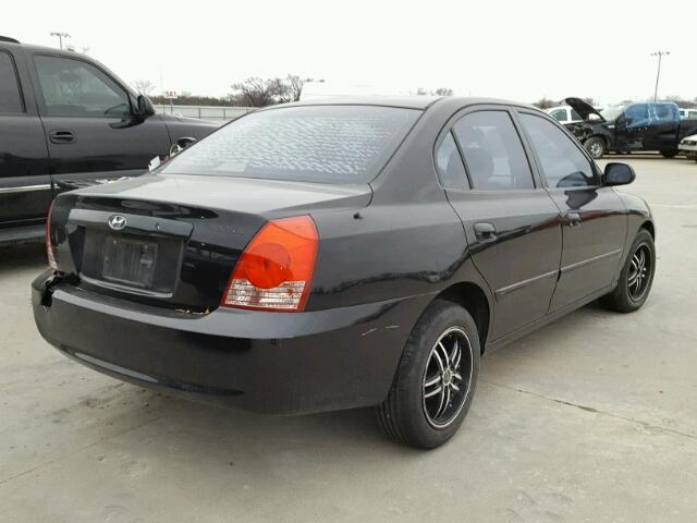 KMHDN46D06U371533 - 2006 HYUNDAI ELANTRA GL BLACK photo 4