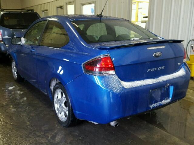 1FAHP3CN9AW146893 - 2010 FORD FOCUS SE BLUE photo 3