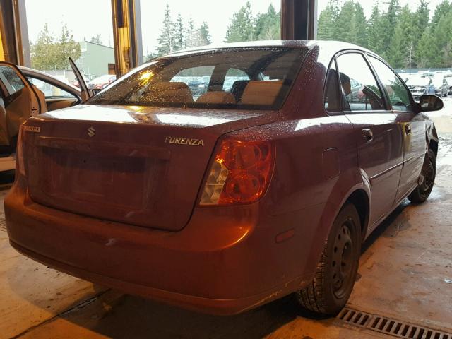 KL5JD52Z44K967700 - 2004 SUZUKI FORENZA S MAROON photo 4