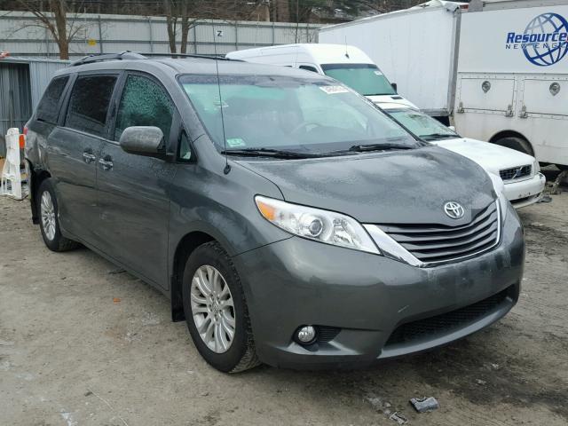 5TDYK3DC3ES485838 - 2014 TOYOTA SIENNA XLE GRAY photo 1