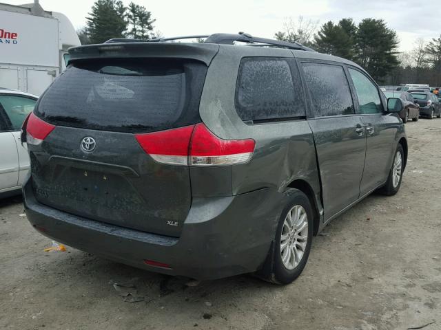 5TDYK3DC3ES485838 - 2014 TOYOTA SIENNA XLE GRAY photo 4