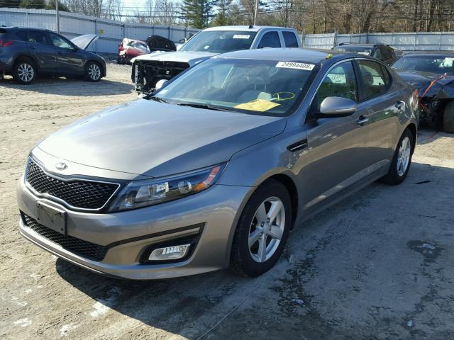 5XXGM4A72FG496514 - 2015 KIA OPTIMA LX GRAY photo 2