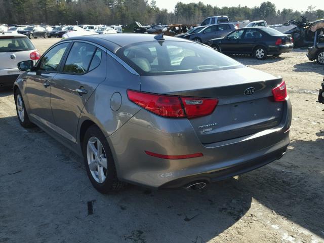 5XXGM4A72FG496514 - 2015 KIA OPTIMA LX GRAY photo 3