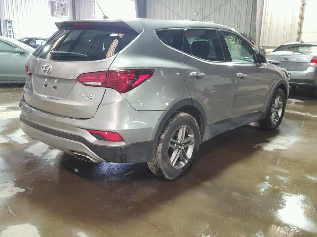 5NMZTDLB3JH075988 - 2018 HYUNDAI SANTA FE S SILVER photo 4