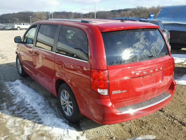 2C4RDGCG0ER459832 - 2014 DODGE GRAND CARA RED photo 3