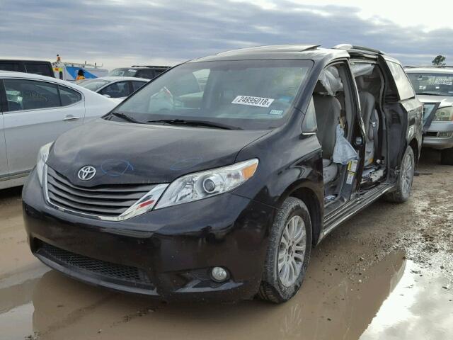 5TDYK3DC2ES425663 - 2014 TOYOTA SIENNA XLE BLACK photo 2