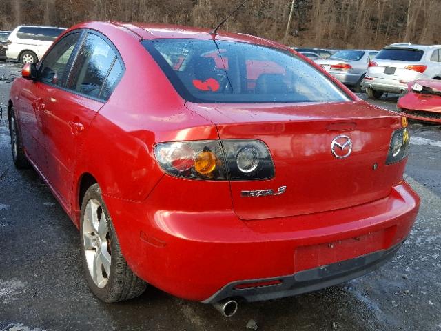 JM1BK323651259749 - 2005 MAZDA 3 S RED photo 3