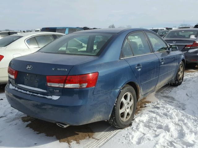 5NPEU46F06H029751 - 2006 HYUNDAI SONATA GLS TURQUOISE photo 4