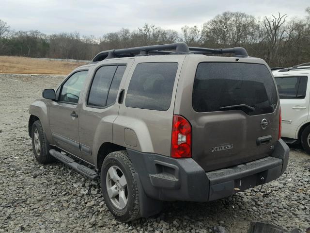 5N1AN08U05C625884 - 2005 NISSAN XTERRA OFF GOLD photo 3