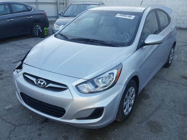 KMHCT4AE6EU715110 - 2014 HYUNDAI ACCENT GLS SILVER photo 2