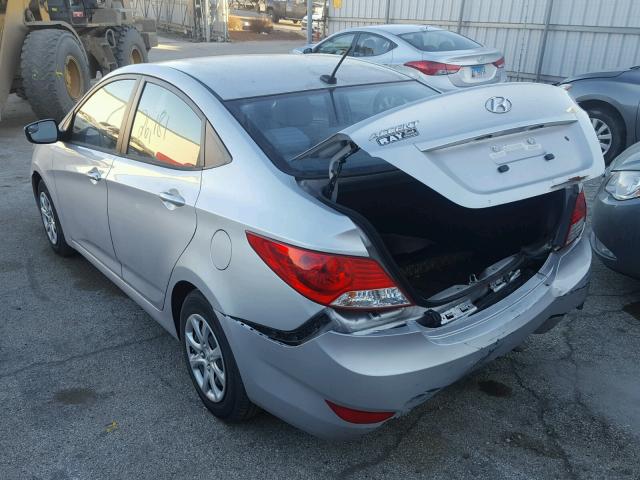 KMHCT4AE6EU715110 - 2014 HYUNDAI ACCENT GLS SILVER photo 3