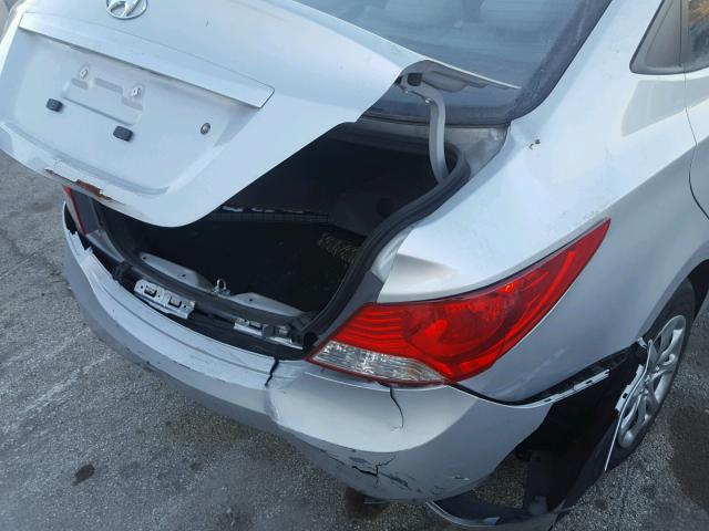 KMHCT4AE6EU715110 - 2014 HYUNDAI ACCENT GLS SILVER photo 9