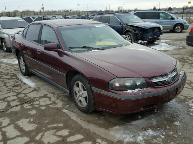 2G1WF55E019106863 - 2001 CHEVROLET IMPALA BURGUNDY photo 1