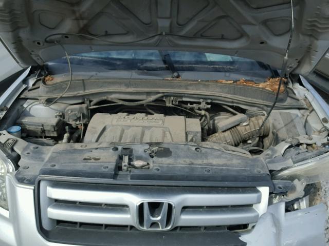 5FNYF28127B040814 - 2007 HONDA PILOT LX SILVER photo 7