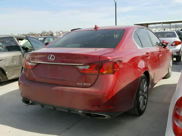 JTHBE1BL4D5007709 - 2013 LEXUS GS 350 MAROON photo 4