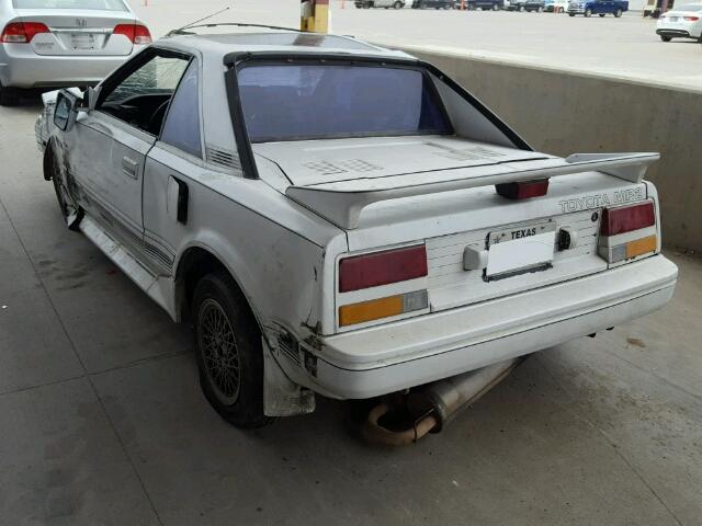 JT2AW15C6G0075185 - 1986 TOYOTA MR2 WHITE photo 3