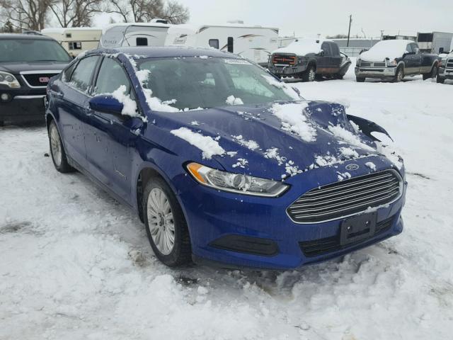 3FA6P0UU7GR149959 - 2016 FORD FUSION S H BLUE photo 1