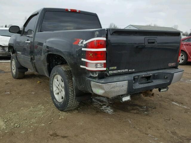 1GTEK14007Z515554 - 2007 GMC NEW SIERRA BLACK photo 3