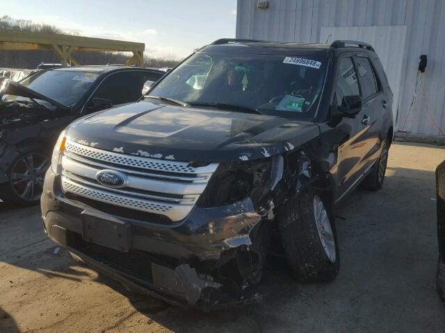 1FMHK7D86CGA97444 - 2012 FORD EXPLORER X BLACK photo 2