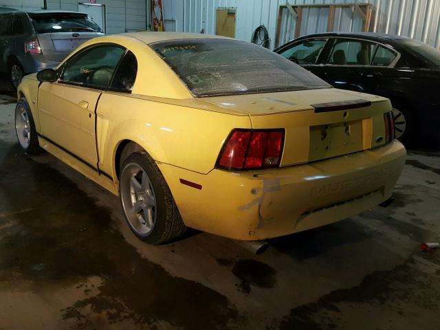 1FAFP404X2F209736 - 2002 FORD MUSTANG YELLOW photo 3